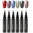 thumbnail image 5 of Dengmore Portable 3-in-1 Nail Gel Pen Set with 6 High Pigment Colors All in One Base Color and Top Coat Formula Quick Drying for Travel and Home Manicure 5ml, 5 of 7