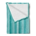 thumbnail image 2 of Aqua Soft Flannel Fleece Throw Blanket, Abstract Ocean Inspired Palette Lines Geometrical Image Illustration, Cozy Plush for Indoor and Outdoor Use, 70" x 90", Turquoise Pale Blue, by Ambesonne, 2 of 5