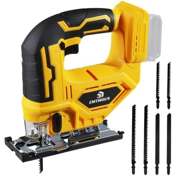 Cordless Jig Saw For Dewalt 20V Max Battery, Brushless Jigsaw For Straight/Curve/Bevel/Circle Cutting, 2700RPM, 3 Orbital Settings, 0-45° Bevel Cuts, Jigsaw Tool with LED Light (Battery Not Included)