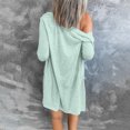 thumbnail image 4 of SELONE Summer Cardigans for Women Lightweight Long Sleeve Tunic Open Front Cardigans Without Hoodie Solid Beach Vacation Wear Mint Green XL, 4 of 5