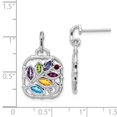 thumbnail image 2 of Boucles d'Oreilles Pendantes en Argent Sterling 925 Multi Pierres Précieuses, 2 of 6