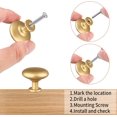 thumbnail image 4 of Manija del gabinete de cocina de oro de 2 piezas Perilla redonda para muebles Manija del gabinete de cocina de oro mate Manija de la puerta de la cocina Perilla del cajón de la vendimia de 30mm para, 4 of 5