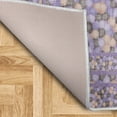 thumbnail image 3 of Modern Area Rug with Non-Slip Backing, Geometric Abstract Weathered Look Overlapping Rounds Nested Circles, Quality Carpet for Bedroom and Dorm Room, 2.6' x 5', Lavender Blue, by Ambesonne, 3 of 3