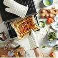 thumbnail image 3 of KitchenAid Gingham Oven Mitt 2-Pack Set, Milkshake, 7"x13", 3 of 5