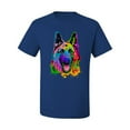 thumbnail image 2 of Wild Bobby, Colorful Happy German Shepherd Dog Animal Lover Men's Graphic T-Shirt, Royal, 5XL, 2 of 3