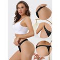 thumbnail image 3 of Unique Bargains Women's Breathable Underwear Leak Proof Stretch Thongs M Black, 3 of 6