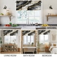 thumbnail image 5 of 2 Pack Abstract Art Valance for Window White Black Gradient Marbling Water Ripple Kitchen Valance Rod Pocket Short Curtain Topper Decorative Window Treatment for Living Room Bedroom 42"x12", 5 of 8