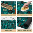 thumbnail image 3 of Alfombrillas para cuencos de agua y comida para perros - Manteles individuales absorbentes impermeables para alimentación de mascotas para pisos - Verde 24 * 32 pulgadas, 3 of 5