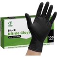 thumbnail image 1 of [100 Count] Black Nitrile Disposable Gloves 6 Mil. Extra Strength Latex & Powder Free, Textured Fingertips Gloves, 1 of 6