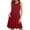 Wine, variant on Itsame Women Summer Dress Solid Color Round Neck Thin Dress Dark Blue Size XL