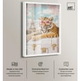 thumbnail image 2 of Tiger Luggage Paris Shadowbox Print Glam Wall Decor by Art Remedy, White Frame, 30 x 45, 2 of 7