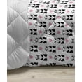 thumbnail image 3 of Lattice Down Alternative Comforter, Abstract Swirly Stripes Curling Geometric Lines Forming Flowers Mosaic Modern, Microfiber Quilt for All Season, 5 Sizes, Grey and White, by Ambesonne, 3 of 3