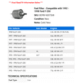 thumbnail image 2 of Fuel Filter - Compatible with 1992 - 1998 Ford F-250 1993 1994 1995 1996 1997, 2 of 2