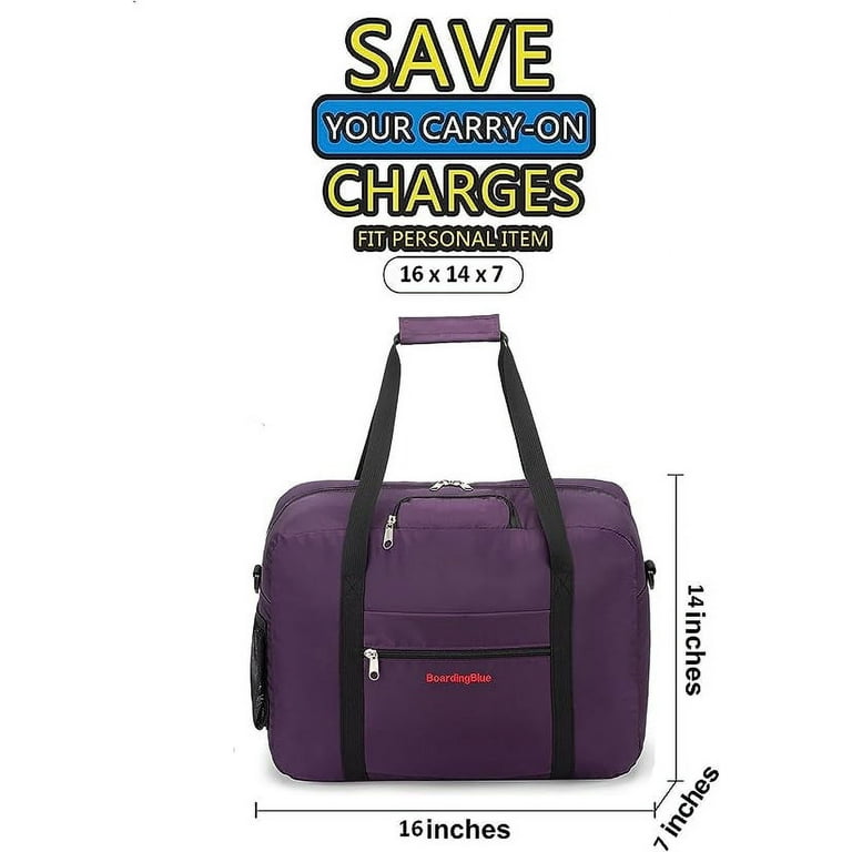 16 Personal Item Underseat Duffel Bag W Pillow for Allegiant Airlines Purple Walmart