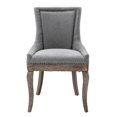 thumbnail image 5 of Tcbosik Modern Dining Chairs Set of 2, Upholstered Fabric Dining Room Chair with Solid Wood Legs for Kitchen, Living Room, Gray+Wood Color, 5 of 10