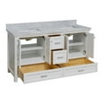 thumbnail image 6 of Paige 60" Double Bathroom Vanity with White Cabinet and Carrara Marble Top, 6 of 6