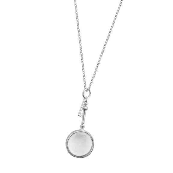Fashionable Reading Aid Necklace Magnifying Glass Titanium Steel Adjustable Chain Necklaces Suitable for Any Occasion