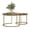 Brown & Gold, variant on Nesting Coffee Table Set of 2, 27'' Round Coffee Table,Wood Marble Pattern Top with Metal Frame,End Table Side Tables for Living Room,Bedroom,Balcony,Yard