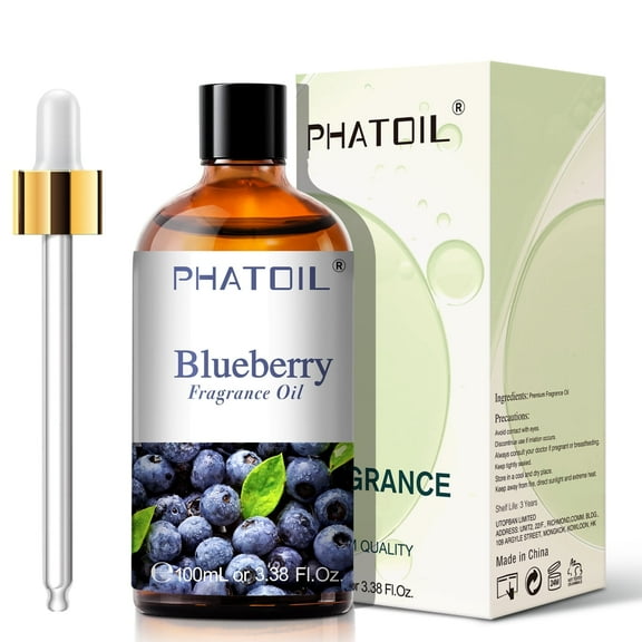 PHATOIL 100ML Blueberry Essential Oils for Aromatherapy Diffuser, Relaxation, Skin Care - 3.38FL.OZ