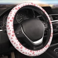 thumbnail image 5 of Rateoe Pink Hearts Pattern Elastic Stretch Steering Wheel Cover, Universal 15 inch, Microfiber Breathable , Anti-Slip, Odorless, Easy Carry, 5 of 6