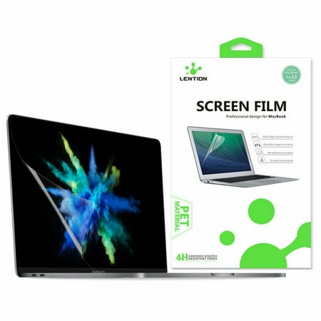 LENTION Screen Protector for 13-inch Macbook Pro 2016-2018 (2/4 Thunderbolt 3 Ports), HD Clear Film with Hydrophobic Oleophobic Coating (2 Pack)