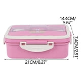 Byujiro Divided Bento Lunch Box with Built-in Spoon & Chopsticks ...