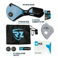 thumbnail image 7 of RZ Mask M2 Mesh Air Filtration Face Mask with Carbon Filters Large, Sky Blue, 7 of 7