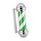 thumbnail image 5 of Poste de luz para barbería, luz de señalización para peluquería, resistente, impermeable, luz de letrero abierto para salón, luz giratoria para salón Verde blanco, 5 of 9