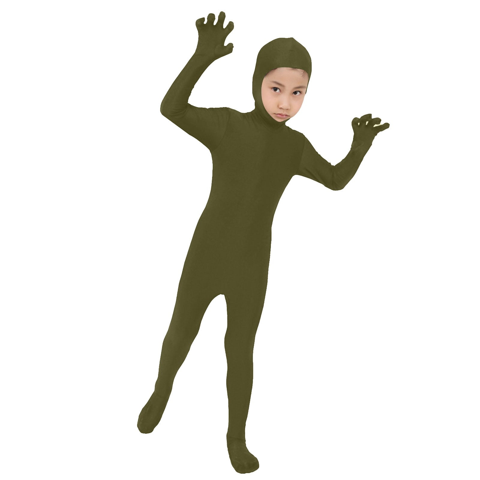 YunPes Kids Open Face Spandex Halloween Bodysuit One Piece Unisex Stretch Plain Unitard Child Cute Festival Body Suit jumpsuit