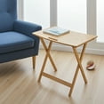 thumbnail image 4 of Fairway Avenue Home 26"W Bamboo Folding Personal Table, Natural, 4 of 7