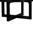 thumbnail image 2 of "East at Main Modern Round X-Frame Coffee Table, 36"" Diameter, Solid Wood, Black", 2 of 8