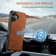 thumbnail image 2 of Dteck Magnetic Case for iPhone 16 Plus, Detachable Wallet PU Leather Case with Card Slot Kickstand Business Retro Phone Cover, Khaki, 2 of 6
