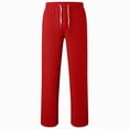 thumbnail image 5 of CAUYDY Youth Boy's Baggy Sweatpants Kis Straight Leg Open Bottom Casual Pants Tween Elastic Waist Athletic Joggers Sweat Pants With Pockets Red Sizes 15-16 Years, 5 of 5