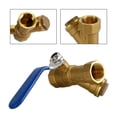 thumbnail image 3 of 1/2" BSP Equal Female Thread Brass Y Type Strainer Filter Ball Valve, 3 of 13