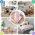 thumbnail image 4 of Pink Marble Gold Line Pattern Square Tablecloth,Waterproof Square Table Cover,Wipeable Spillproof Washable Table Cover for Home Kitchen Party Decor 52"x52"(132x132cm), 4 of 6