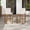 Light beige,Light Brown, variant on Teak+ Beige Teak and Beige Acacia Wood Bar Stool Set of 2, 40 in Height for Outdoor Dining