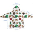 thumbnail image 7 of Football Helmets and Balls Pattern Blanket Hoodies for Kids 6-13YR Oversize Wearable Blanket Hoodies for Boys Girls Teens, 7 of 7