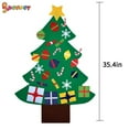 thumbnail image 3 of Spencer Kids Felt Christmas Tree, 3ft DIY Christmas Tree with 30 Pcs Detachable Wall Hanging Christmas Ornaments for Girls Boys Gifts Home Door Wall Decoration, 3 of 7