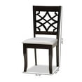 thumbnail image 5 of Baxton Studio Mael Modern and Contemporary Grey Fabric Upholstered and Dark Brown Finished Wood 2-Piece Dining Chair Set, 5 of 8