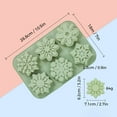 thumbnail image 3 of Snowflake Christmas Silicone Mold 6 Cavity for Holiday Soap Chocolate Cocoa Bomb Ice Candy Covered Jello Xmas Winter Wax,Oven Safe Baking Frozen Food Grade Moulds DIY Candle Craft, 3 of 6