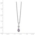 thumbnail image 3 of SS White Ice Amethyst and Diamond Necklace 18 Inch, 3 of 3