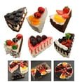 thumbnail image 4 of Chendee Fake Slice Cake Fake Food Bakery Shop Cake Display Model Party Decoration Slice,F, 4 of 7
