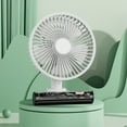 thumbnail image 5 of Portable USB Moving Head Fan with Clock, Quiet Oscillating Desktop Fan for Home, Office, Travel - Compact, Multi-Functional, Stylish, Convenient Cooling Solution, 5 of 5