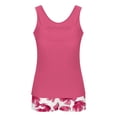 thumbnail image 4 of FAHXNVB Women's Tankini Set Graphic Print Tank Tops with High Waist Boyleg shorts Two Piece Swimsuit Fashion Sleeveless Loose Fit Modest Bathing Suits, 4 of 5