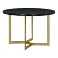 thumbnail image 4 of Round 45 x 45 5pc Dining Set with Black Wood Top and Cream Velvet Chairs, 4 of 5