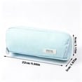 thumbnail image 3 of Japanese & Korean Style Multi-layer Cloth Pencil Case - 2pcs, High-quality Fabric, Multifunctional Storage for Pencils, Erasers, Cards & Notes, Ideal for Students and Office Use,Sky Blue, 3 of 4