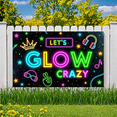 thumbnail image 6 of Neon Theme LET'S GLOW CRAZY Fun Party Banner for Night Event Celebration Indoor Use, 6 of 9