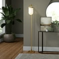 thumbnail image 6 of Evelyn&Zoe Shiloh 68" Tall Floor Lamp with Glass Shade, Brass/White Milk, 6 of 7