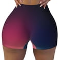 thumbnail image 2 of Uemuo retro blue orange red teal dark Pattern Women Workout Impact Shorts Scrunch Butt Lifting Gym Shorts Seamless Booty Biker Shorts-Medium, 2 of 8