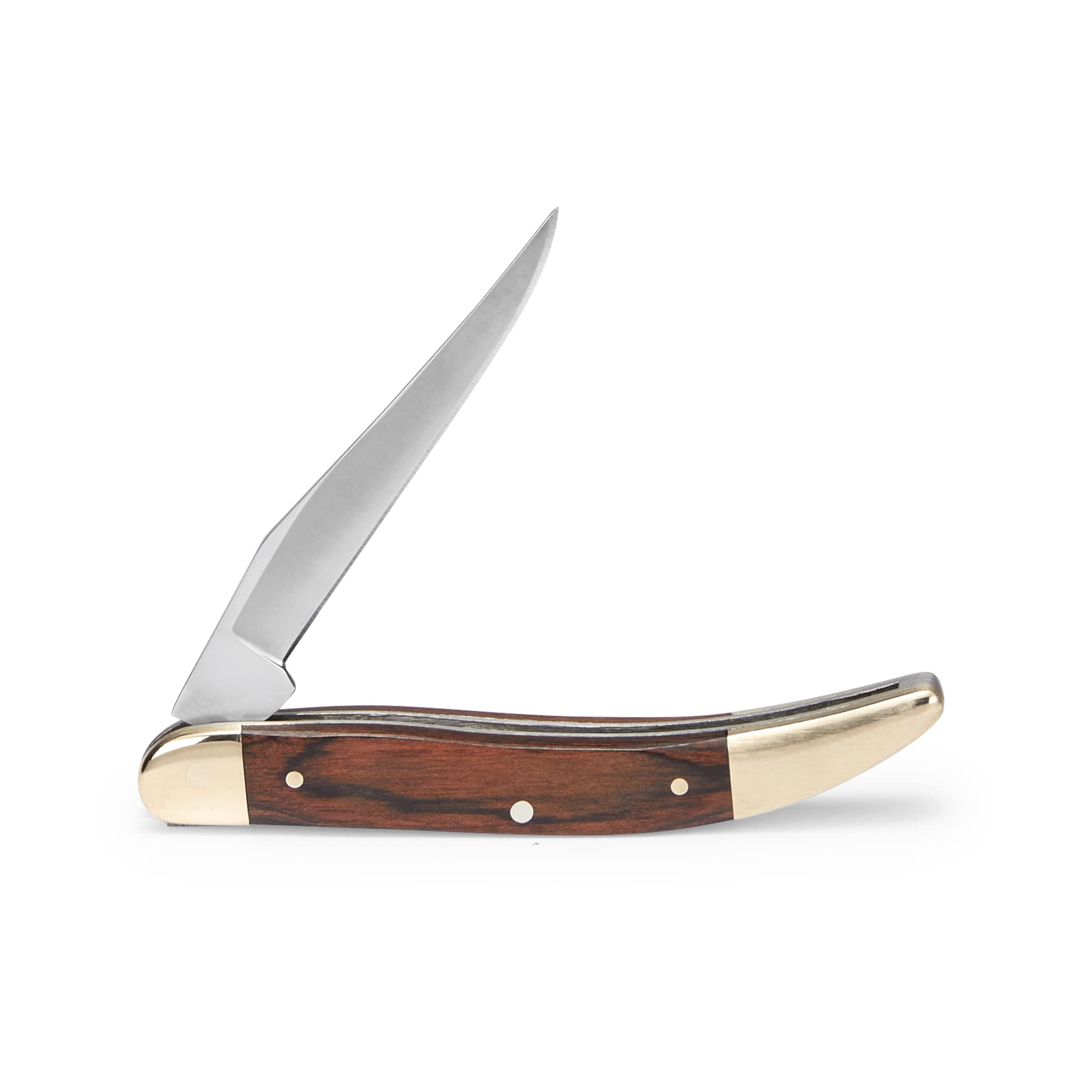Buck Knives 385 Toothpick Folding Pocket Knife, Woodgrain Handle, 0.8 oz